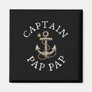 Captain Pap-pap Boat Sailing Boating Grandpa Ancho Magnet