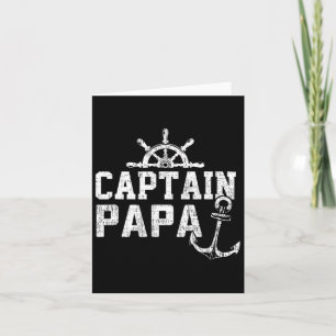 Captain Papa Pontoon Boating Fishing Lake Sailing Card