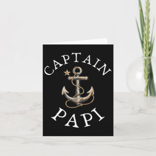 Captain Papi Boat Sailing Boating Vintage Anchor F Card