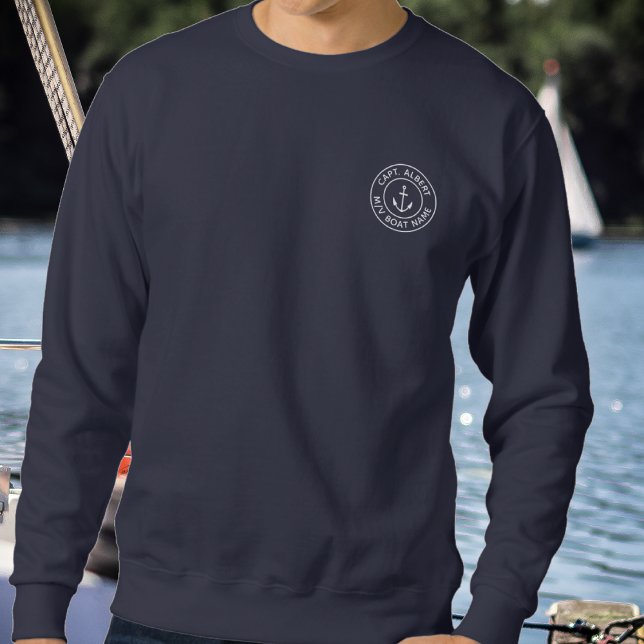 Captain Personalized Anchor Logo Sweatshirt (Creator Uploaded)