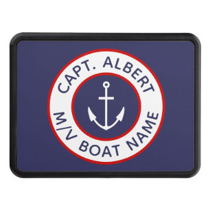 Captain Personalized Logo Trailer Hitch Cover