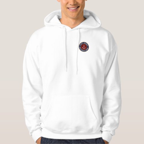 Captain Personalized Maroon Anchor Logo Hoodie
