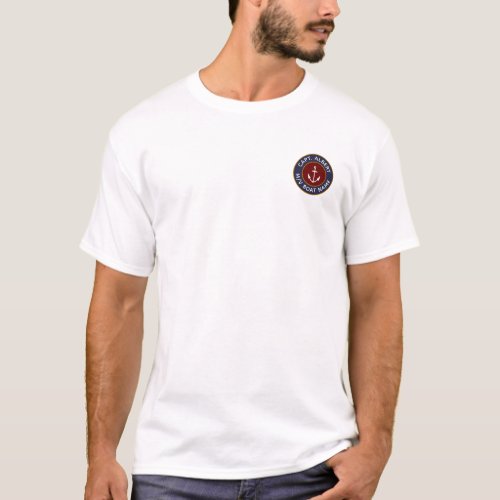 Captain Personalized Maroon Anchor Logo T Shirt