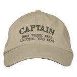 CAPTAIN Personalized Your Boat Your Name Embroidered Baseball Cap