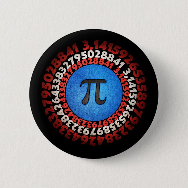 Captain Pi Superhero Shield Nerdy Math Pi Day      Button (Front)
