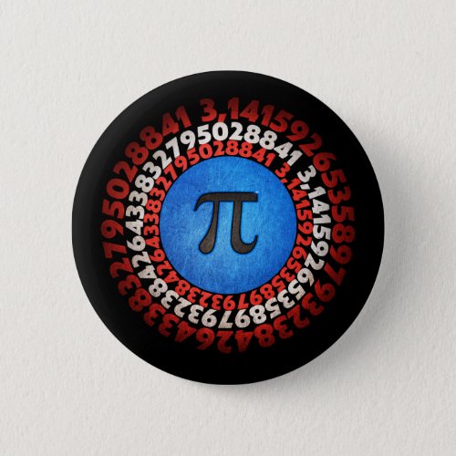 Captain Pi Superhero Shield Nerdy Math Pi Day      Button
