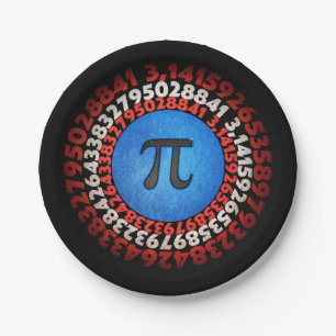 Captain Pi Superhero Shield Nerdy Math Pi Day      Paper Plates