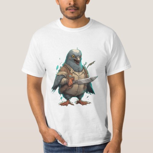 Captain Pigeons ready for an attack T_Shirt