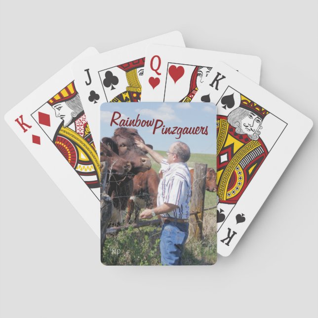 Captain-Pinzgauer Bull Playing Cards- personalize Poker Cards (Back)