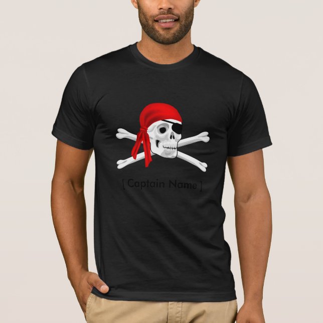 Captain Pirate Bella Canvas Poly-Cotton Blend T-Shirt (Front)