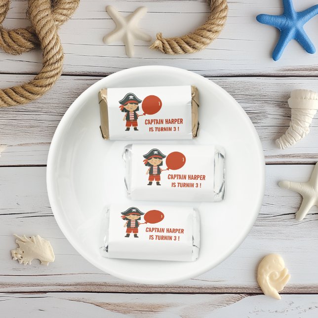 Captain Pirate Birthday Candy Wrapper  Hershey's Miniatures (Creator Uploaded)