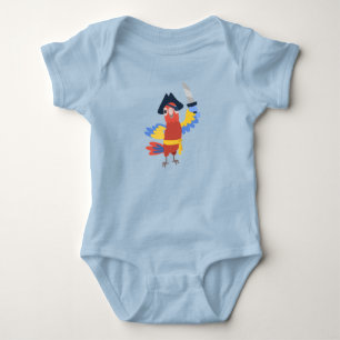 Captain Pirate Colorful Parrot Baby Bodysuit