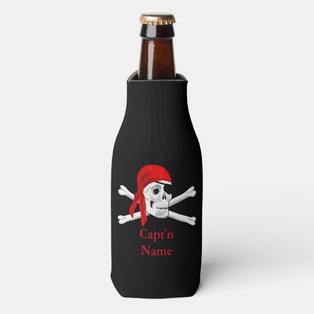 Captain Pirates Custom Pirate Bottle Cooler (Bottle Front)