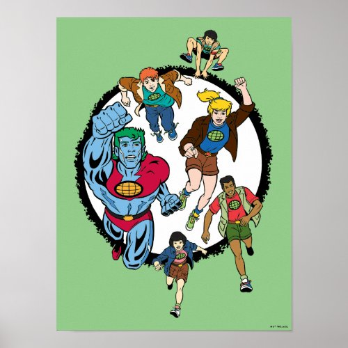 Captain Planet and the Planeteers Circle Graphic Poster