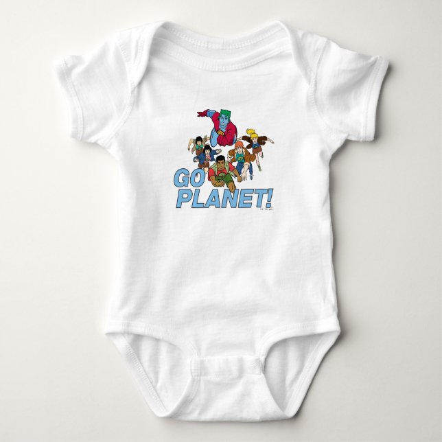 Captain Planet and the Planeteers - Go Planet! Baby Bodysuit (Front)
