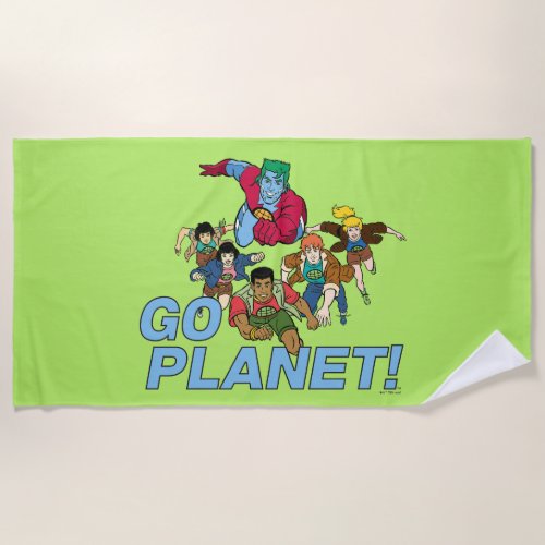 Captain Planet and the Planeteers _ Go Planet Beach Towel