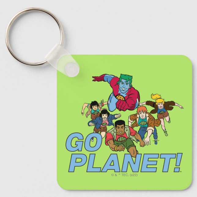 Captain Planet and the Planeteers - Go Planet! Keychain (Front)