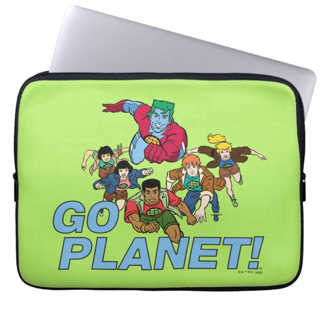 Captain Planet and the Planeteers - Go Planet! Laptop Sleeve (Front)