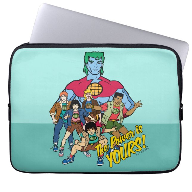 Captain Planet Group Graphic - The Power Is Yours! Laptop Sleeve (Front)