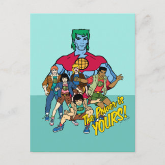 Captain Planet Group Graphic - The Power Is Yours! Postcard