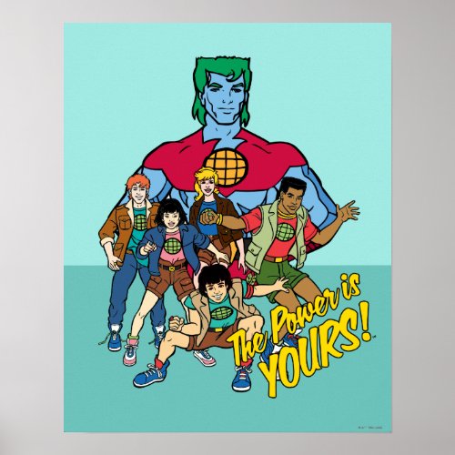 Captain Planet Group Graphic _ The Power Is Yours Poster