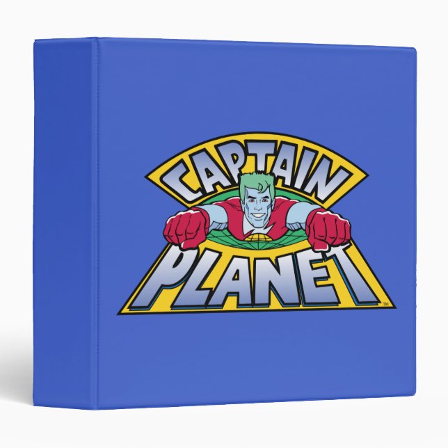 Captain Planet Logo 3 Ring Binder (Front/Spine)