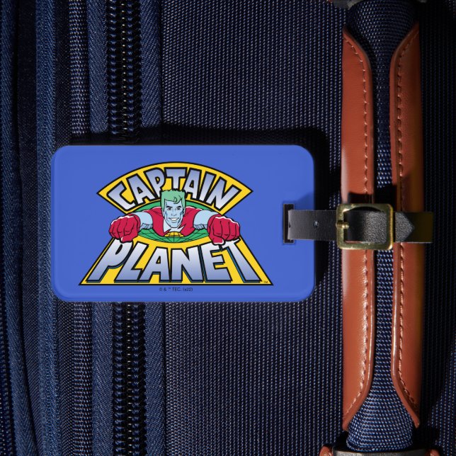 Captain Planet Logo Luggage Tag (Front Insitu 4)