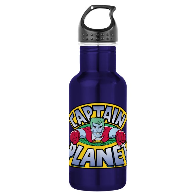Captain Planet Logo Stainless Steel Water Bottle (Front)