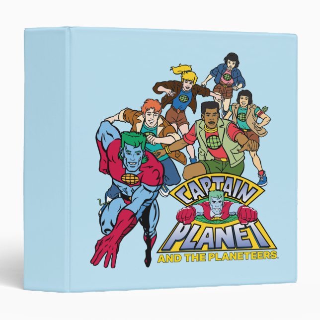 Captain Planet & the Planeteers Group Logo Graphic 3 Ring Binder (Front/Spine)
