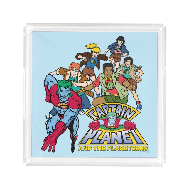 Captain Planet & the Planeteers Group Logo Graphic Acrylic Tray (Front)