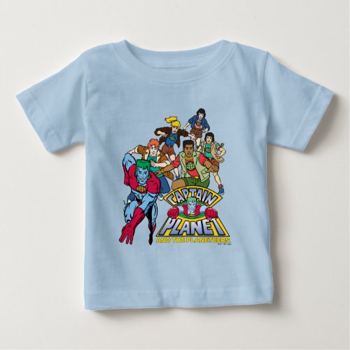 Captain Planet  the Planeteers Group Logo Graphic Baby T_Shirt