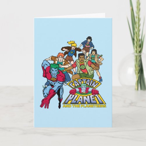 Captain Planet  the Planeteers Group Logo Graphic Card