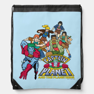 Captain Planet & the Planeteers Group Logo Graphic Drawstring Bag