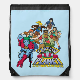 Captain Planet & the Planeteers Group Logo Graphic Drawstring Bag
