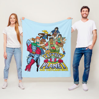 Captain Planet & the Planeteers Group Logo Graphic Fleece Blanket