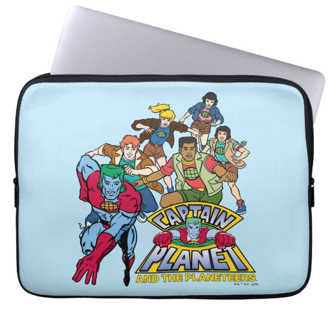Captain Planet & the Planeteers Group Logo Graphic Laptop Sleeve (Front)
