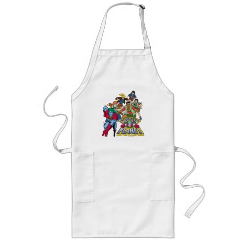 Captain Planet  the Planeteers Group Logo Graphic Long Apron