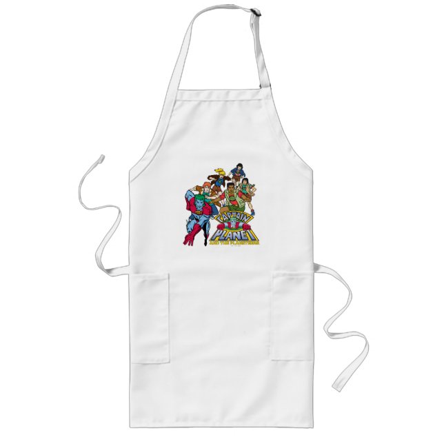 Captain Planet & the Planeteers Group Logo Graphic Long Apron (Front)
