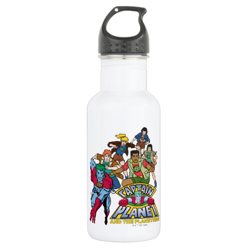 Captain Planet  the Planeteers Group Logo Graphic Stainless Steel Water Bottle