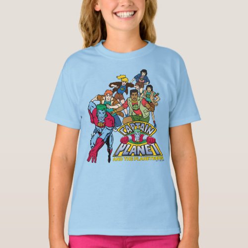 Captain Planet  the Planeteers Group Logo Graphic T_Shirt