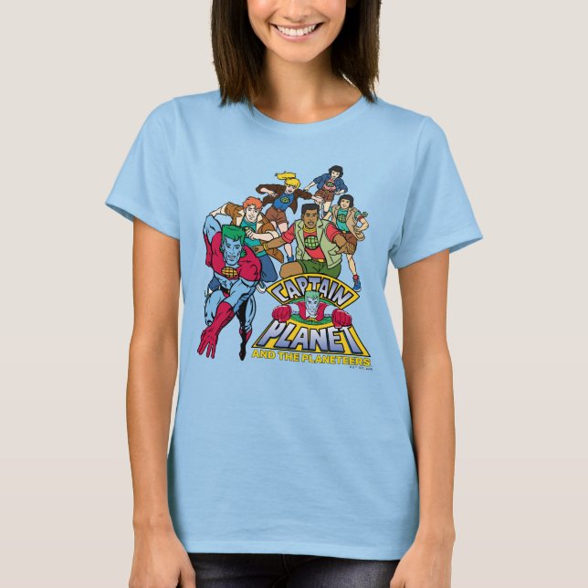 Captain Planet & the Planeteers Group Logo Graphic T-Shirt (Front)