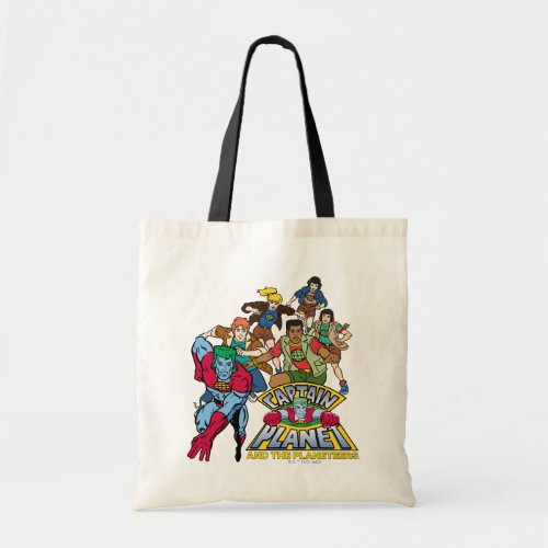 Captain Planet  the Planeteers Group Logo Graphic Tote Bag