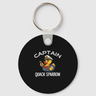 Captain Quack Sparrow Cruise Ducks Keep Hide You D Keychain