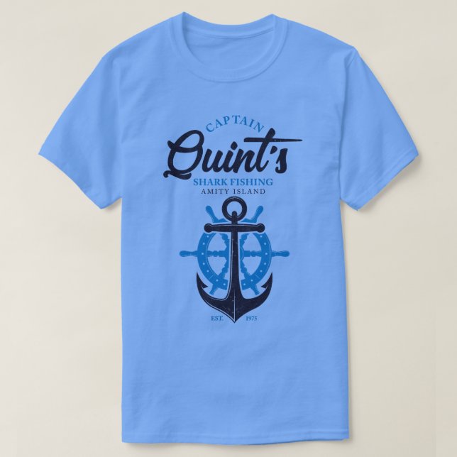 Captain Quint Fishing T-Shirt (Design Front)