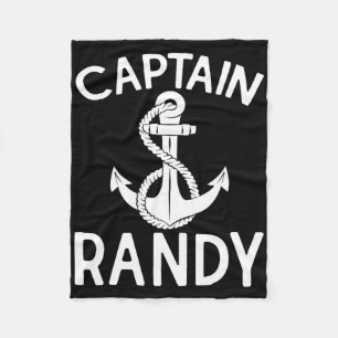 Captain Randy Anchor Boating Boat Ship Yacht Fleece Blanket
