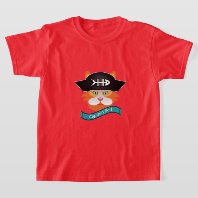 Captain Red - Kids' Basic T-Shirt (Laydown)