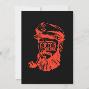Captain Redhead Red Beard Ginger Beard Red Hair Gi Invitation