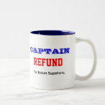 Captain Refund Tax Return Superhero Tax Accountant Two-Tone Coffee Mug