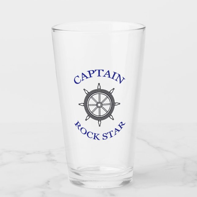 “Captain Rock Star” Glass (Front)