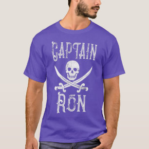 Captain Ron Vintage Personalized Pirate Boating T-Shirt